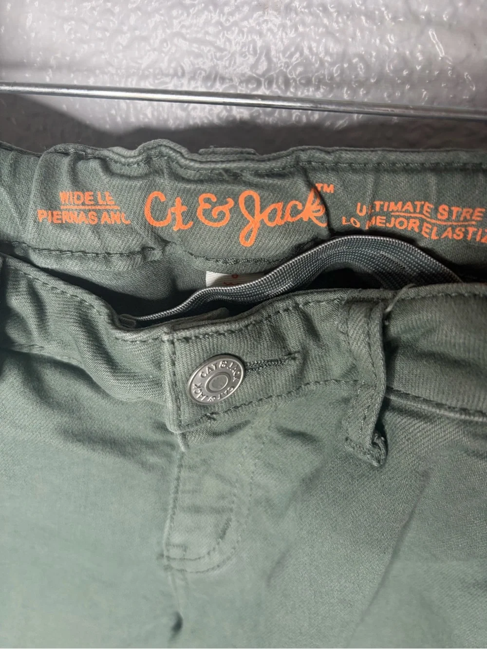 Cat & Jack Wide Leg Green Jeans size 6